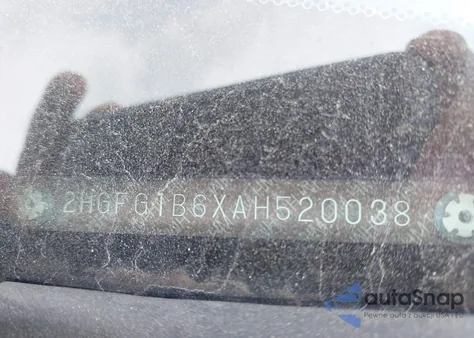 2010 Honda Civic Lx z USA, uszkodzony, nr VIN 2HGFG1B6XAH520038